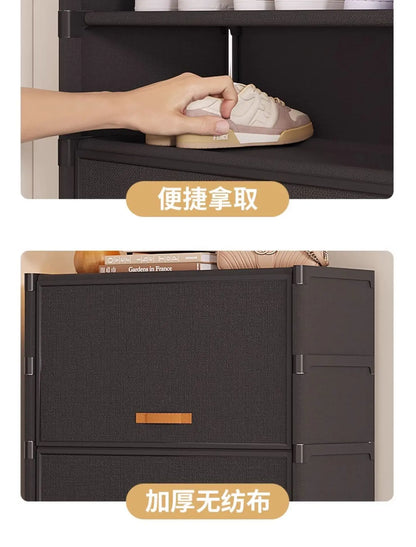 Multilayer Shoe Rack Shoe Cabinet Dustproof Household Shoe Rack for Small Spaces Spacious Storage Organizer Shelf for Shoes