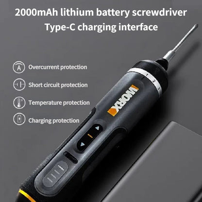 Worx 4V Mini Electrical Screwdriver Set WX242 WX241 WX240 Smart Cordless Electric Screwdrivers USB Rechargeable Hand Drill Tools