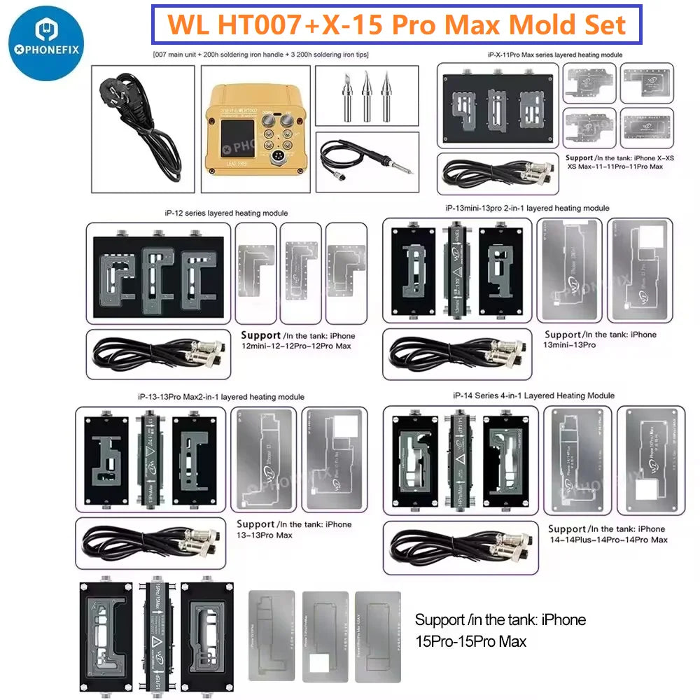 WL HT007 Pre-Heating Soldering Station Motherboard Tin Planting Layered Heating Table for iPhone 16 15 14 13 12 11 Pro Max