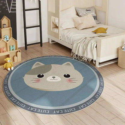 Hopscotch Children Play Mat Non Slip Home Decor Round Carpet Living Room Bedroom Kitchen  Floor Mat Sofa Table Area Decor Rugs