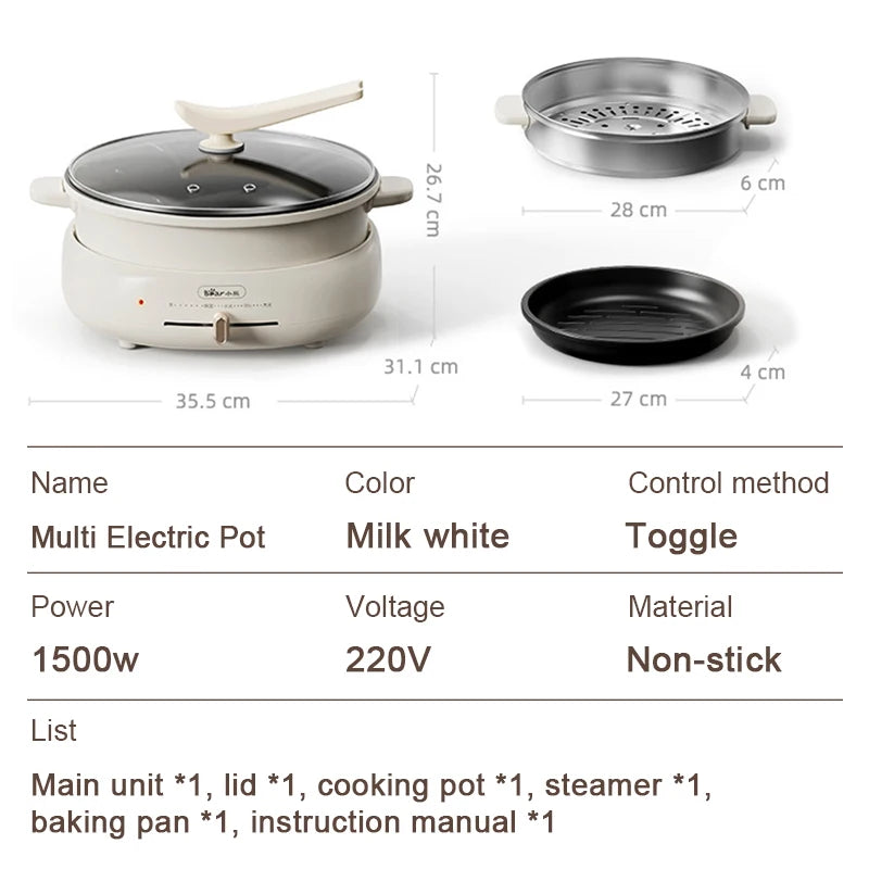 Electric chaffy dish electric steamer multi-purpose pot electric cooker multi-purpose pot split household