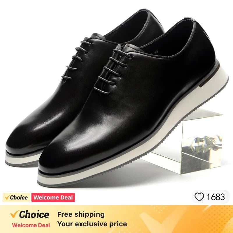 Elegant Casual Men's Autumn Sneakers Natural Genuine Leather Top Grade Luxury Shoes Fashion 2024 Daily Party Lace-up Flats Shoes