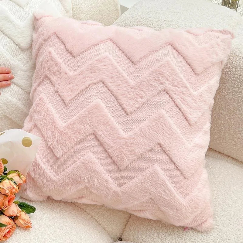 Ins Wind Tulip Pillow Living Room Sofa Pillow Bedhead Waist Pillow Pink Cute Pumpkin Home Cushion Atmosphere Decoration