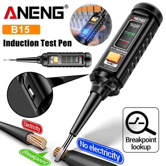 ANENG B15 Electrician Test Screwdriver Non-contact Induction Test Pen Voltage Tester AC 12V-300V Live Wire Test Electrical Tools