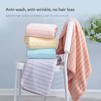 hibobi Coral Velvet Absorbent for Adults Face Towel Bath Set Soft Comfortable Bathroom,Water-absorbent and Not Easy to Shed