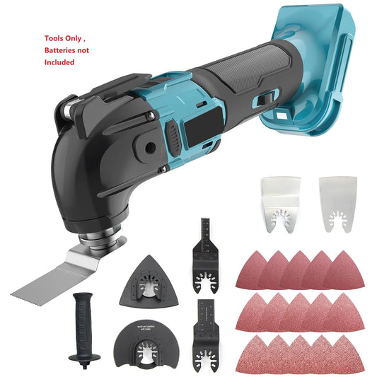 Professional Oscillating MultiToolCompatible with Makita 18 V battery ,Multitool Kit with 4° Oscillation Angle,6 Variable Speeds