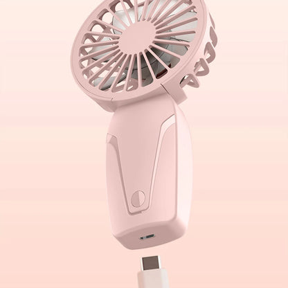 Portable Handheld Fan Small Cooling Fan USB Rechargeable Eyelash Eyelash Mute Cooler  Handheld Fan Mini USB Rechargeable Desk