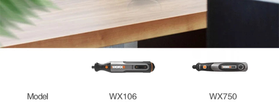 Worx WX106 8V Rotary Tool USB Charger Handle Cordless Mini Engraving Grinding Polishing Variable Speed Power Tool set + ACC