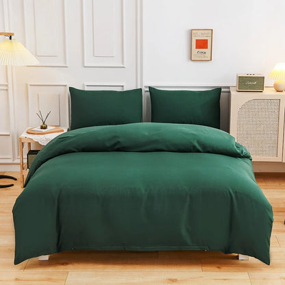 3/4PCS of Pure Green color simplicity bedding set,bedroom Bed sheet Duvet Cover Pillowcase bed set,King Queen Full Single