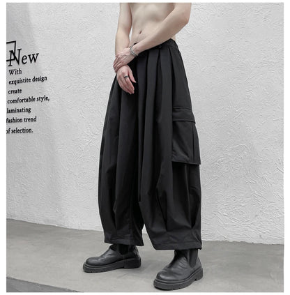 2024 Streetwear Men Harem Pants Men High Street Black Wide-Leg Trousers Hip Hop Jogging Pants Male Cargo Pants Oversized 5Xl 6Xl