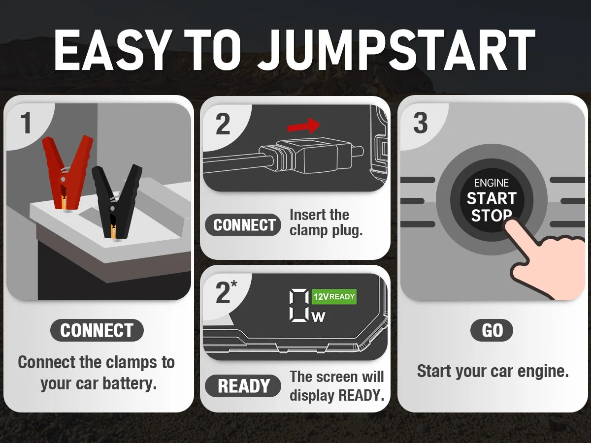 Démarreur de saut de batterie de voiture 8250A 12V Pro, Booster Portable PD65w 26000mAh, 13l, pour dispositif de démarrage d'urgence