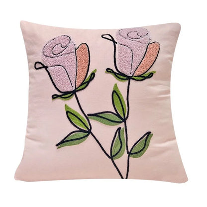 Ins Wind Tulip Pillow Living Room Sofa Pillow Bedhead Waist Pillow Pink Cute Pumpkin Home Cushion Atmosphere Decoration