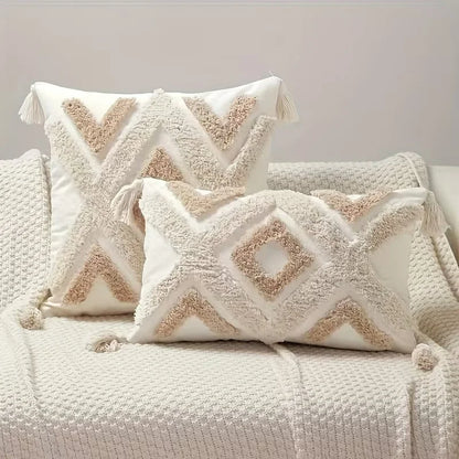 Ins Nordic Bohemian Style Geometric Plush Pillowcases Home Decorative Pillow With Tassel Waist Pillow Cushion Covers