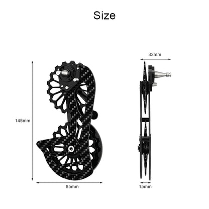 Bicycle Rear Derailleur Carbon Fiber Ceramic 13T 17T Pulley Guide Wheel For Shimano R5800 R6800 R7000 R8000 R9000 For Sram