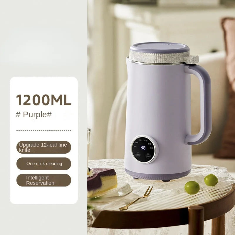 2024 New 1000ML Mini Soybean Milk Machine Automatic Heating Food Blender Intelligent Home-Use Wall Breaking Rice Paste Mixer