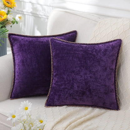 Olanly Chenille Cushion Cover 45x45 Pillow Cover 40x40cm Sofa Decorative Throw Pillow Case Soft Luxury For Living Room Decor﻿