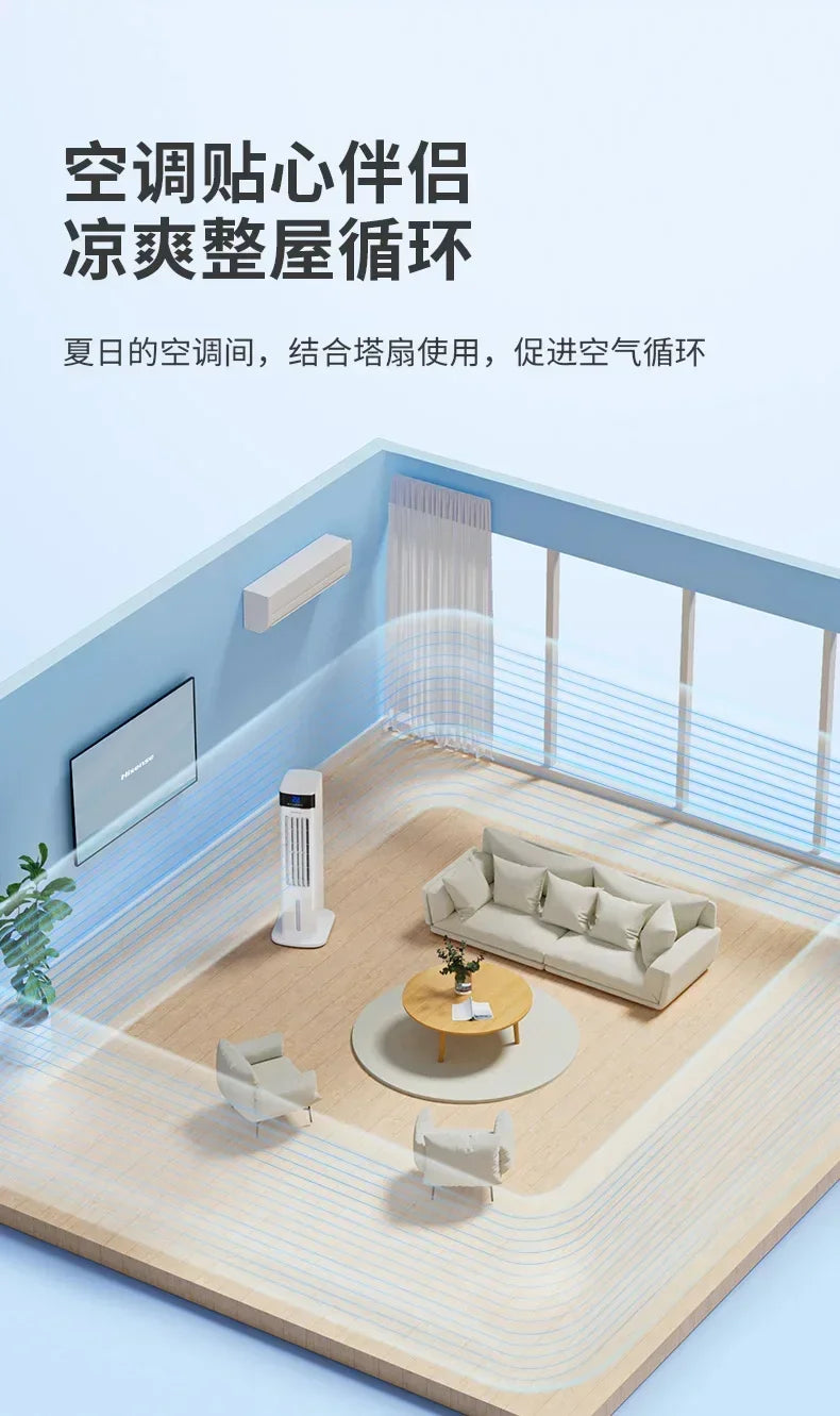 Hisense Air Conditioning Fan Cooling Fan Household Silent Water Cooling Fan Small Mobile Small Air Conditioning Refrigerator