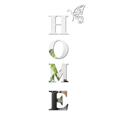 HOME Home Logo 3D Mirror Wall Sticker, Entrance Decoration, Home Decoration