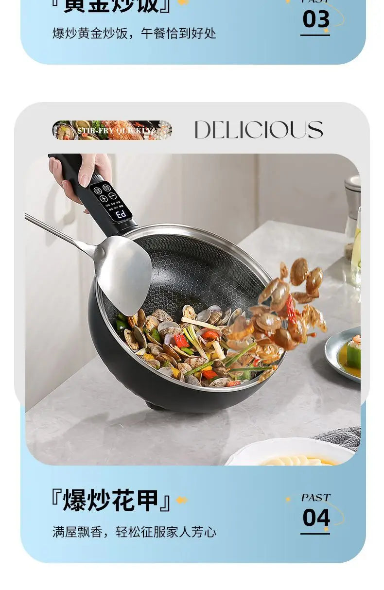 electric wok multifunctional electric cooking pot household steaming, frying and frying non-stick electric hot pot