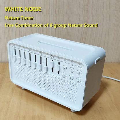 NEW White Noise Machine Diffuser Air Aroma Diffuser Humidifier With 8 White Noise Adjustable, Night Light, Bluetooth Speaker