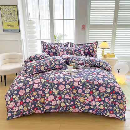 Solstice Bedding Set Duvet Cover Pillowcase Bed Linens Set Triangular Rhombus Printing Quilt Cover Bed Flat Sheet Queen Size