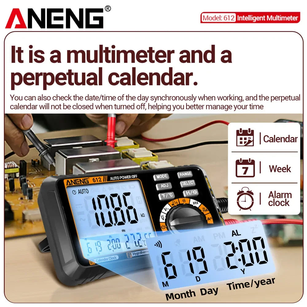 ANENG 612 Smart Digital Multimeters AC/DC Current Voltage Capacitance Professional Measurement Multimetro Test Tools