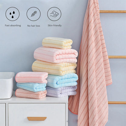 hibobi Coral Velvet Absorbent for Adults Face Towel Bath Set Soft Comfortable Bathroom,Water-absorbent and Not Easy to Shed