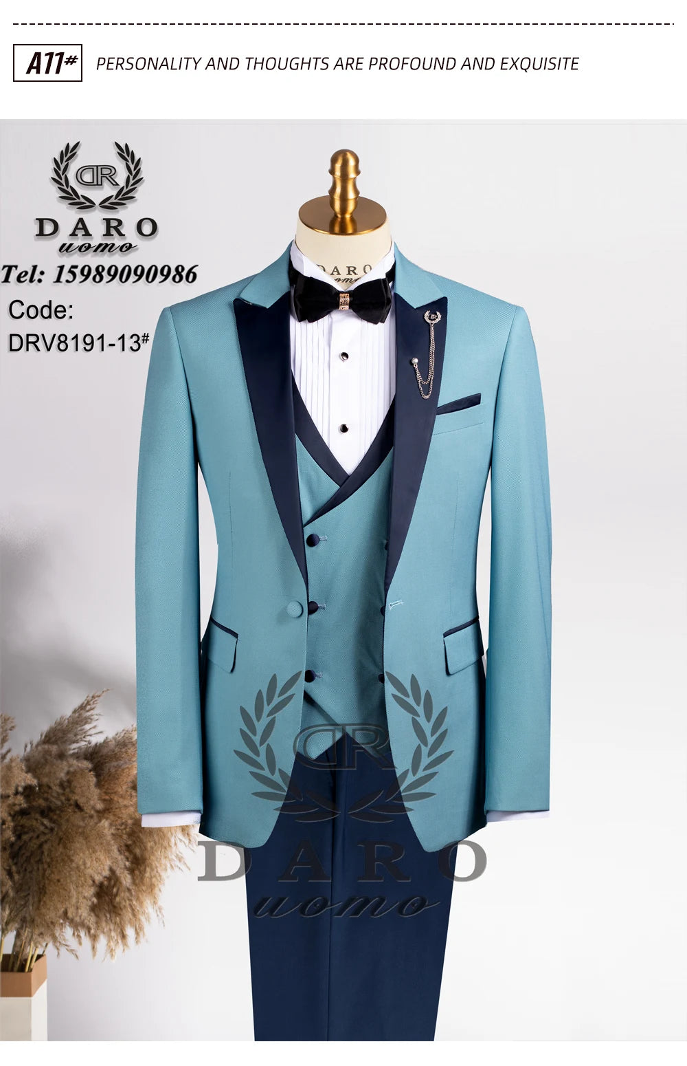 Mens suits Wave point Three Pieces Men Dress Suits Casual Commuter office business suits For Wedding(Blazer+Vest+Pants)DRV8191