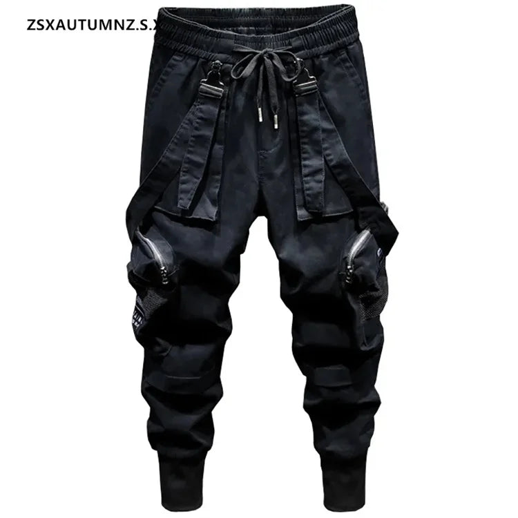 Pantalones Hombre Multi-pocket Overalls Men's Fashion Corset Feet Men's Casual Trousers For Men Loose Streetwear Hip-hop Pants