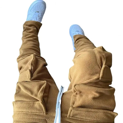 2023 Fall Winter Streetwear Men's Cargo Pants Pockets Sweat Pants Casual Trousers Mens Jogging Pants Sweatpants