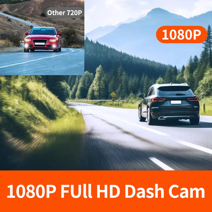 3 caméras Dash Cam 1080P caméra de recul avant et arrière Vision nocturne moniteur de stationnement voiture DVR 3 voies enregistreur vidéo de voiture avec cadeau