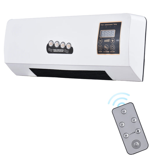 2in1 Portable Air Conditioner and Electric Heater for Room Heating and Cooling Fan with Timing Function Remote Controller