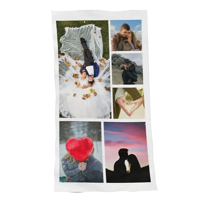 Custom Beach Towel with Photos Personalized Picture Bath Pool Towel Customized Gifts for Boys Girls Teens Birthday Father's Day