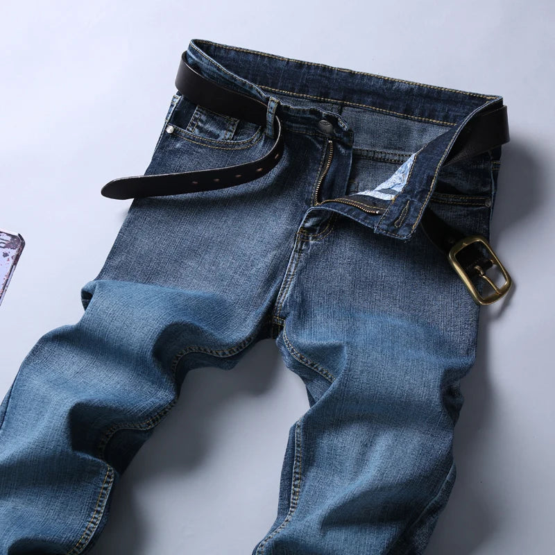 High Quality Mens Jeans Fashion Straight Denim Pants Men Classic Casual Jeans Male Plus Size Denim Trousers Ripped Jeans 28-40