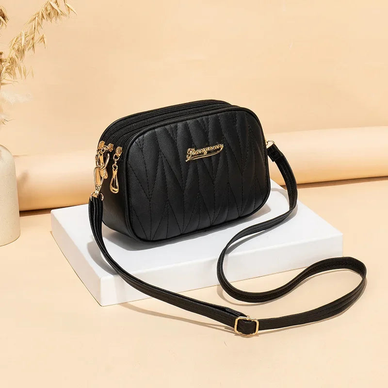 2024 new in quilted designer women's crossbody bag with chic gold logo purses and handbags bolsas de mujer shoulder bag ladies