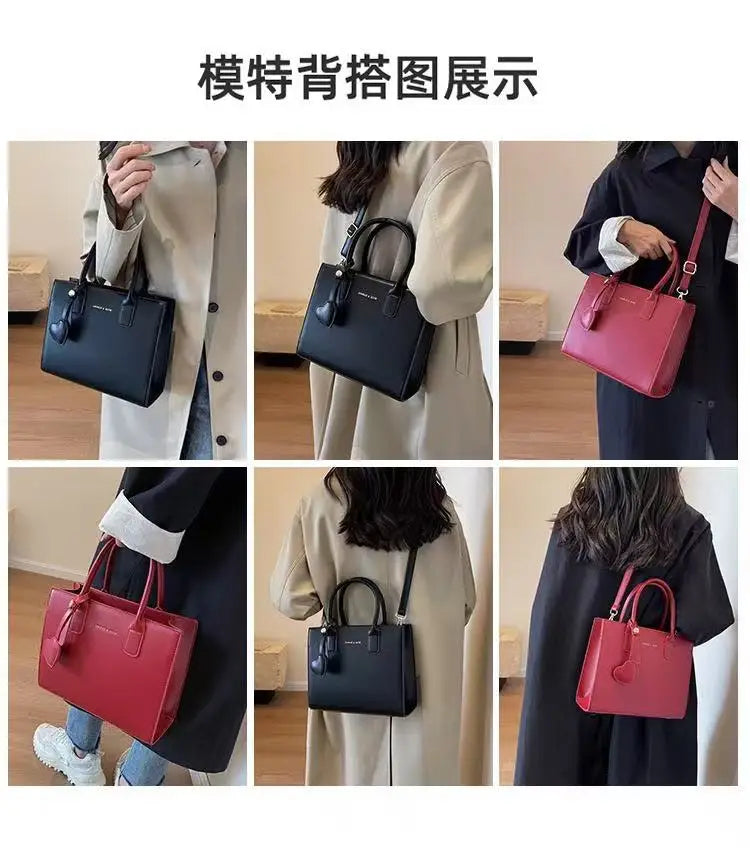 Fashionable Lightweight Solid Color Luxury Crossbody Bag Versatile Shoulder Bag Large Capacity Handheld Tote Bag For Women