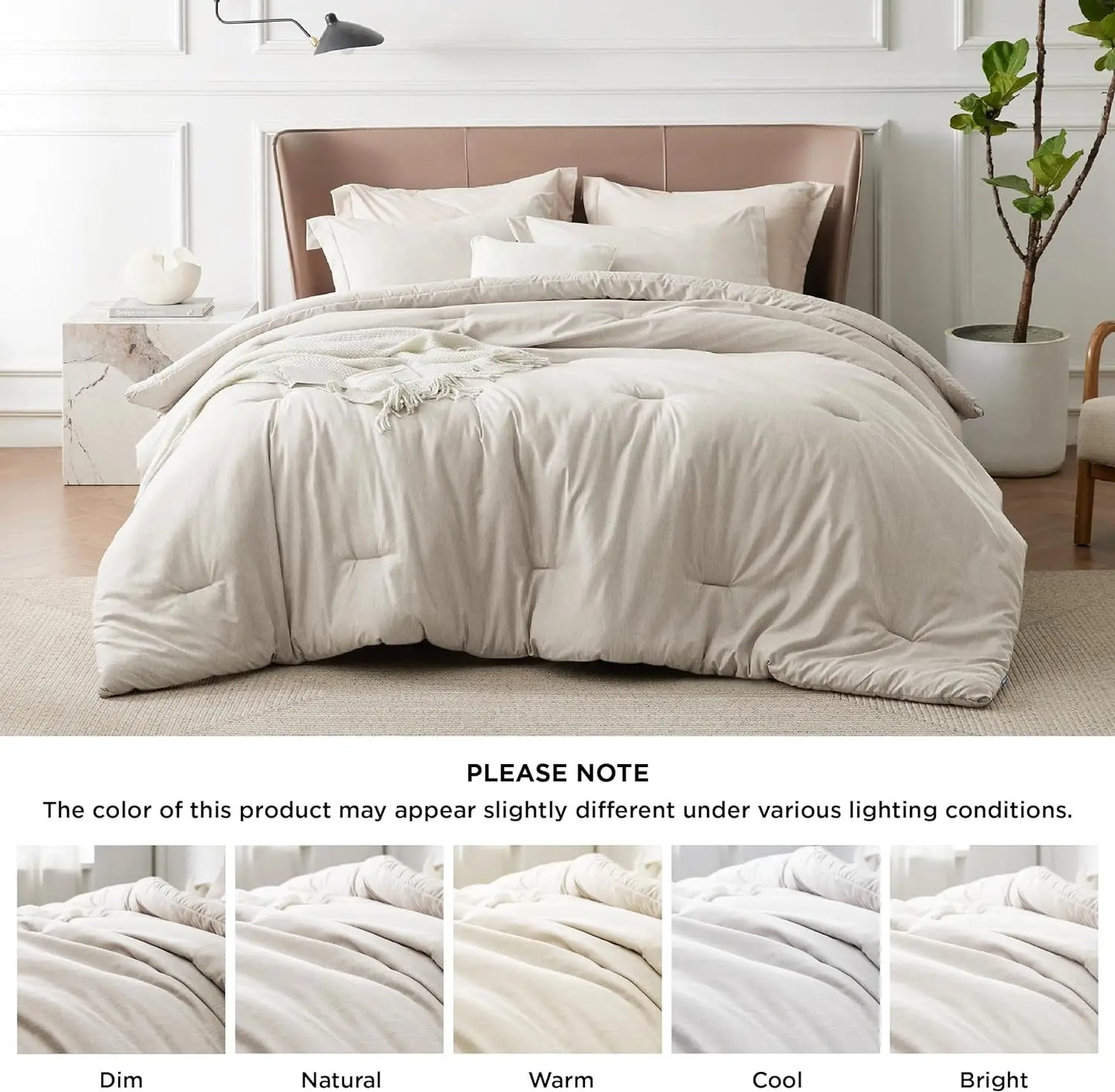 Bedsure Comforter Set - Soft Bedding for All Seasons, Cationic Dyed Bedding Set, Twin, Full, Queen, King, Cal King