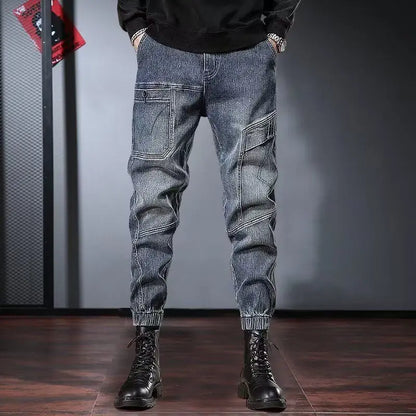 Autumn Winter Korean Fashion Stylish Pants Designer Clothes Luxury Men's Skinny Jeans Casual Slim Fit Pencil Boyfriend Jeans