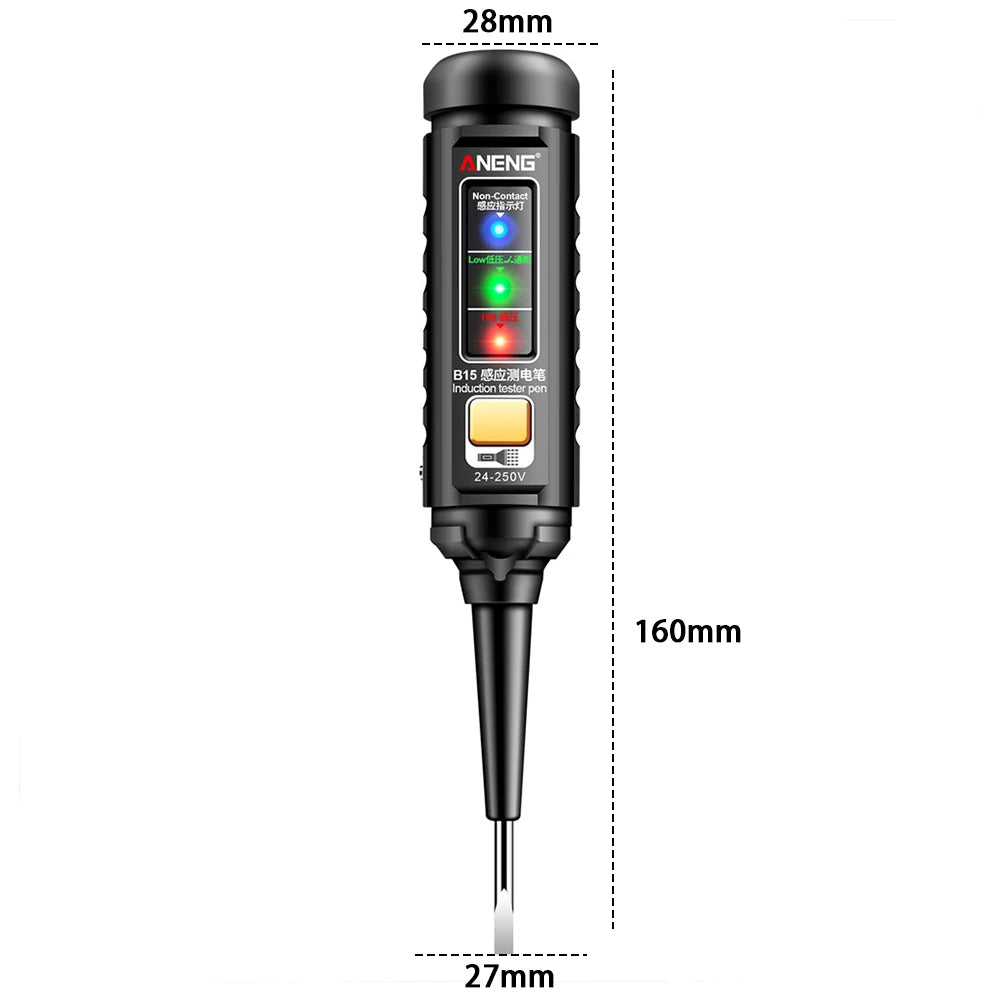 ANENG B15 Electrician Test Screwdriver Non-contact Induction Test Pen Voltage Tester AC 12V-300V Live Wire Test Electrical Tools