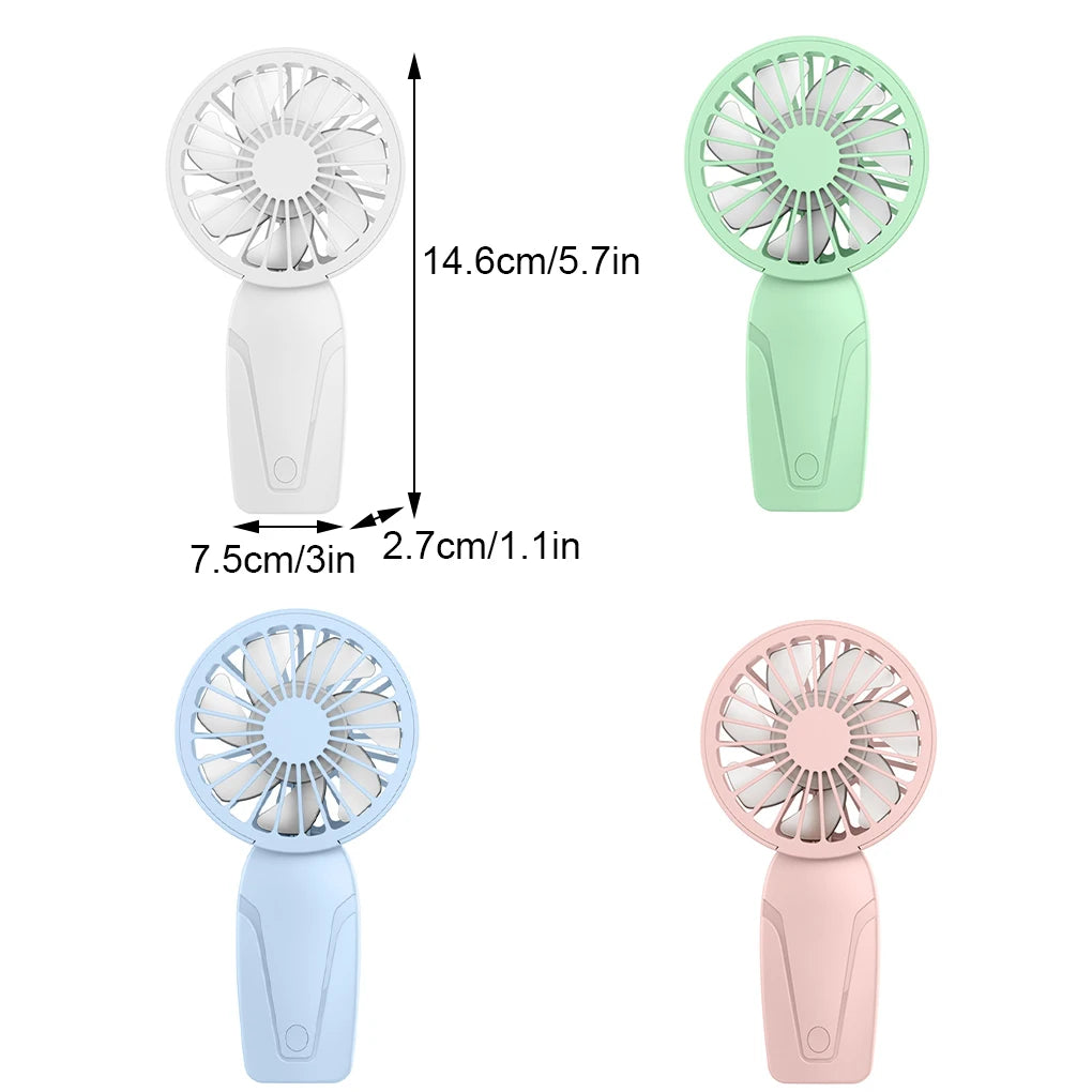 Portable Handheld Fan Small Cooling Fan USB Rechargeable Eyelash Eyelash Mute Cooler  Handheld Fan Mini USB Rechargeable Desk