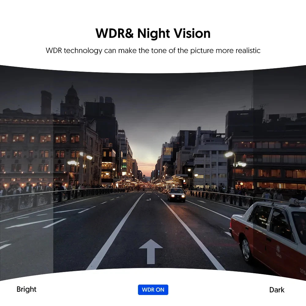 Caméra embarquée pour voitures FHD1080P Enregistreur de conduite Caméra de voiture DVR Vision nocturne Enregistreur vidéo Intégré Wi-Fi Tachographe Pièces automobiles