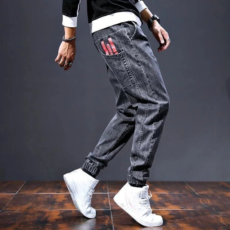 Man Cowboy Pants Harem Stretch Trousers Cargo Elastic Men's Jeans Buggy Classic Summer 2024 Trend High Quality Original Stylish