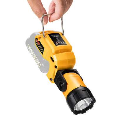 12V LED Work Lamp Flashlight for Dewalt DCB120 DCB123 10.8V 12V Li-ion Battery Portable Rotatable Spotlight LED Warning Light