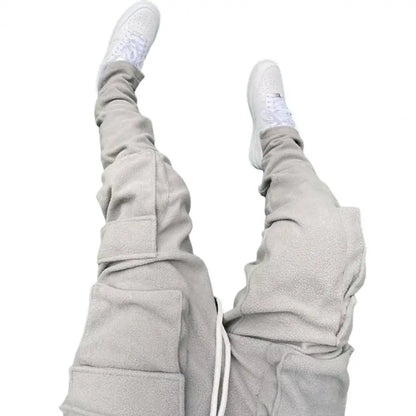 2023 Fall Winter Streetwear Men's Cargo Pants Pockets Sweat Pants Casual Trousers Mens Jogging Pants Sweatpants