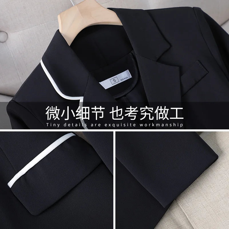 Luxury White Women's Blazer Women's Slim Suit Fashion Temperament Formal Suit Elegant Workwear Western-style Suit Jacket