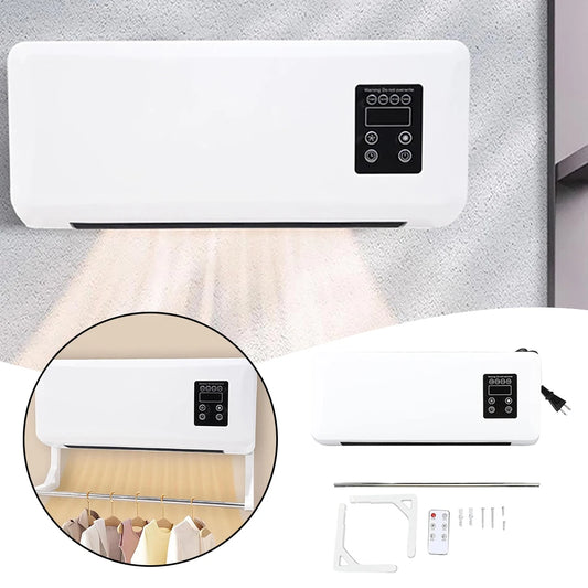 Wall Mounted Air Conditioner Mini Cooling and Heating Air Conditioner with Remote Control for Bedroom Living Room EU/UK/US Plug