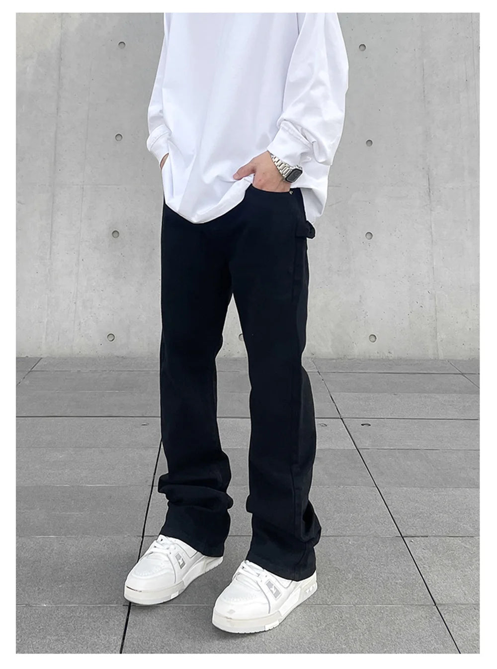 White Jeans for Men Y2k Skinny Street Fashion Slim Vaqueros Trousers Autumn Pantalones Hombre Streetwear Summer Fit Denim Pants