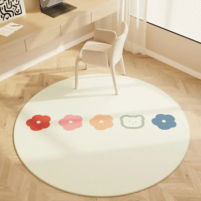 Hopscotch Children Play Mat Non Slip Home Decor Round Carpet Living Room Bedroom Kitchen  Floor Mat Sofa Table Area Decor Rugs