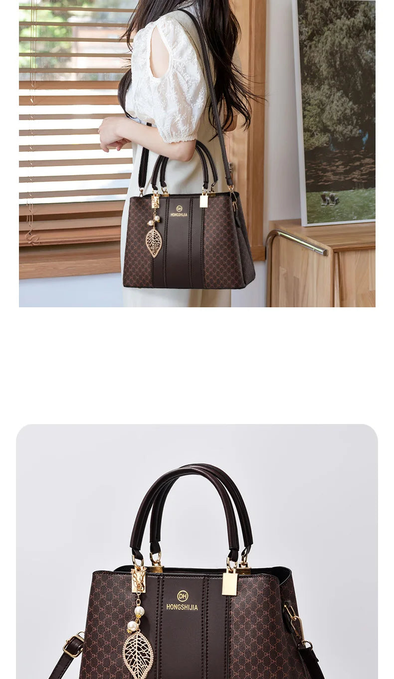 Elegant Women's Handbags High Quality Leather Totes Bag Female Top-Handle Sac Big Capacity Crossbody Shoulder Bag Hand Bag Bolsa