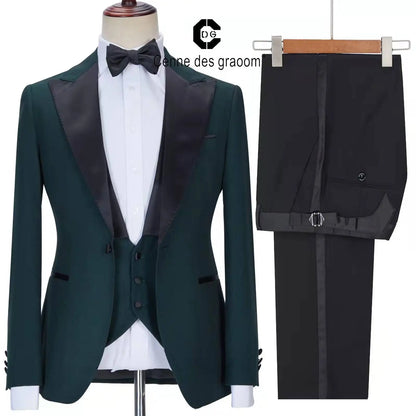 Men suits Autumn New Brand Fashion  High quality Boutique Groom Casual Slim fit  Wedding party Dress prom Tuxedo